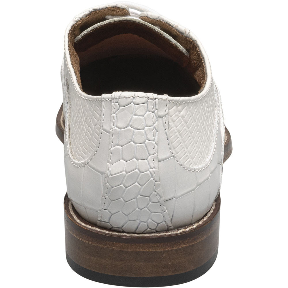 Stacy Adams TEDESCO White Cap Toe Oxford Shoes