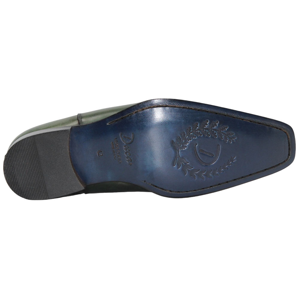 Duca Empoli Men's Green Calf-Skin Leather Boots