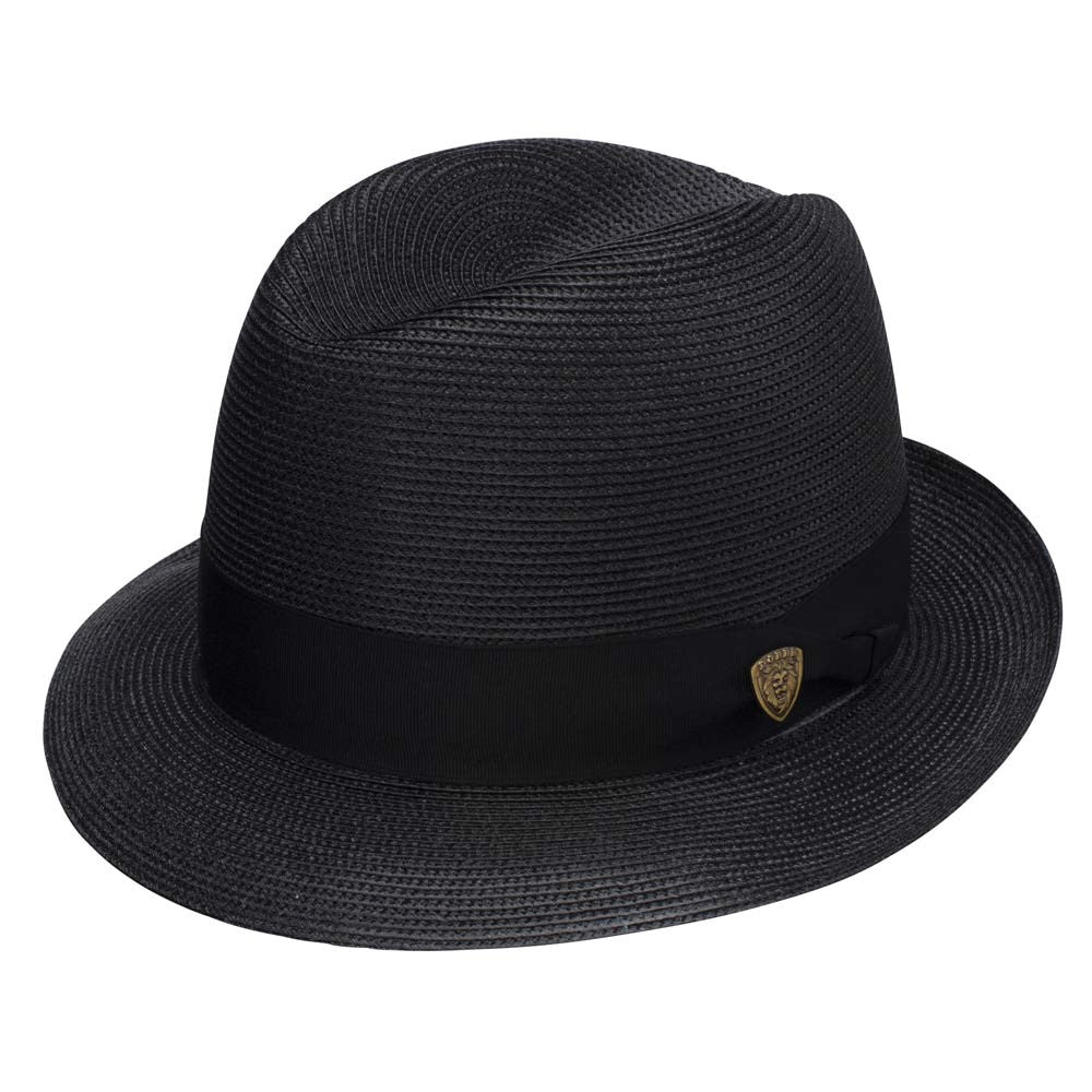 Dobbs Parker Black Florentine Milan Synthetic Straw Dress Hat
