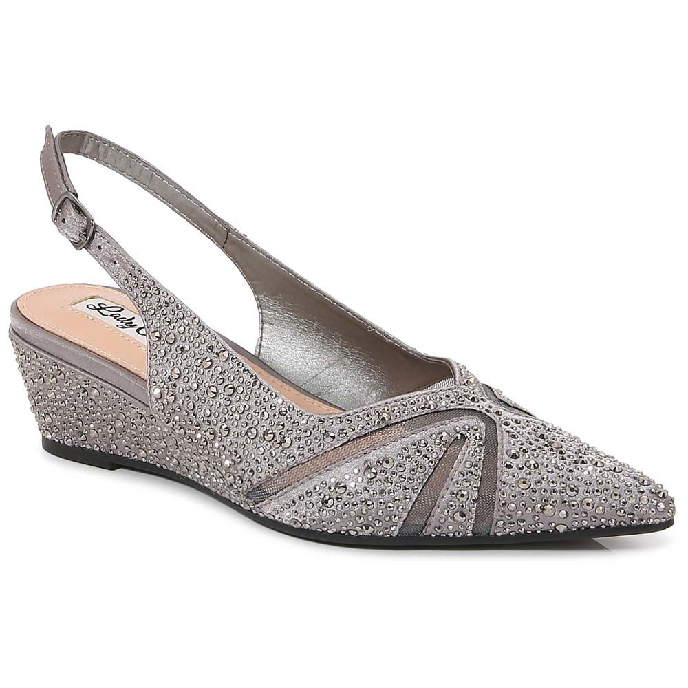 Lady Couture Daniela 2" Wedge Pump in Pewter