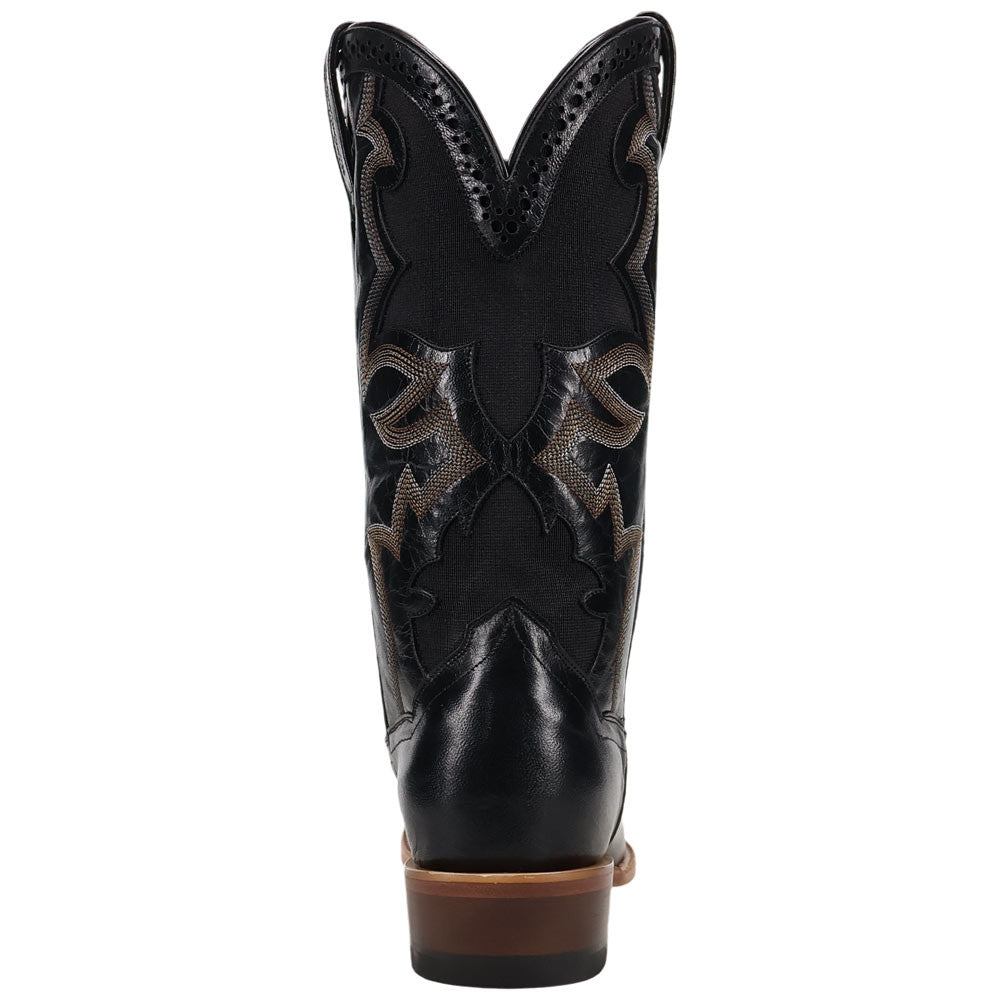Dan Post Frenchie Men's Black Leather Western Boot - 13" Shaft, Square Toe