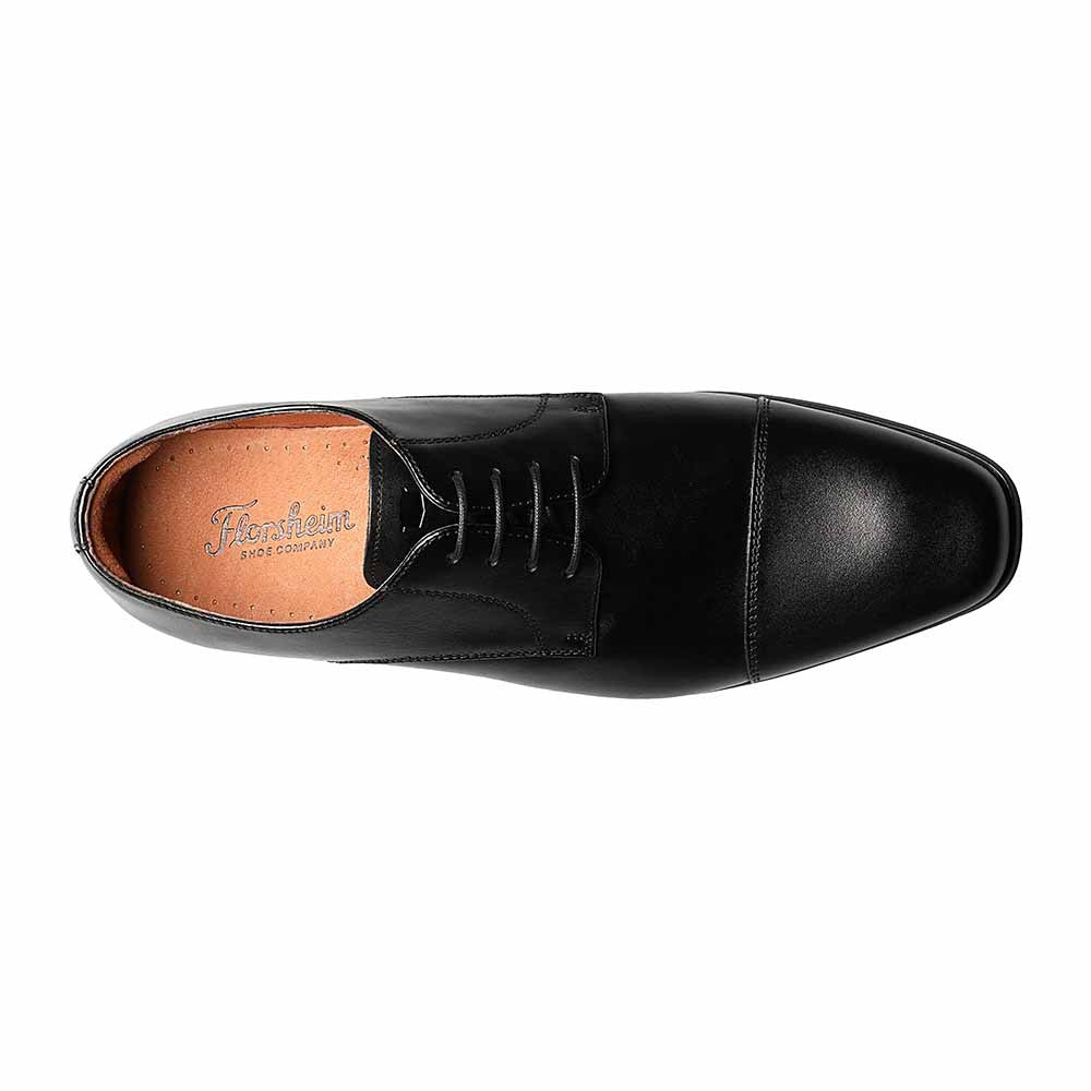 Florsheim Postino Black Multi Smooth Leather Cap Toe Derby Shoes (USA Men Size)