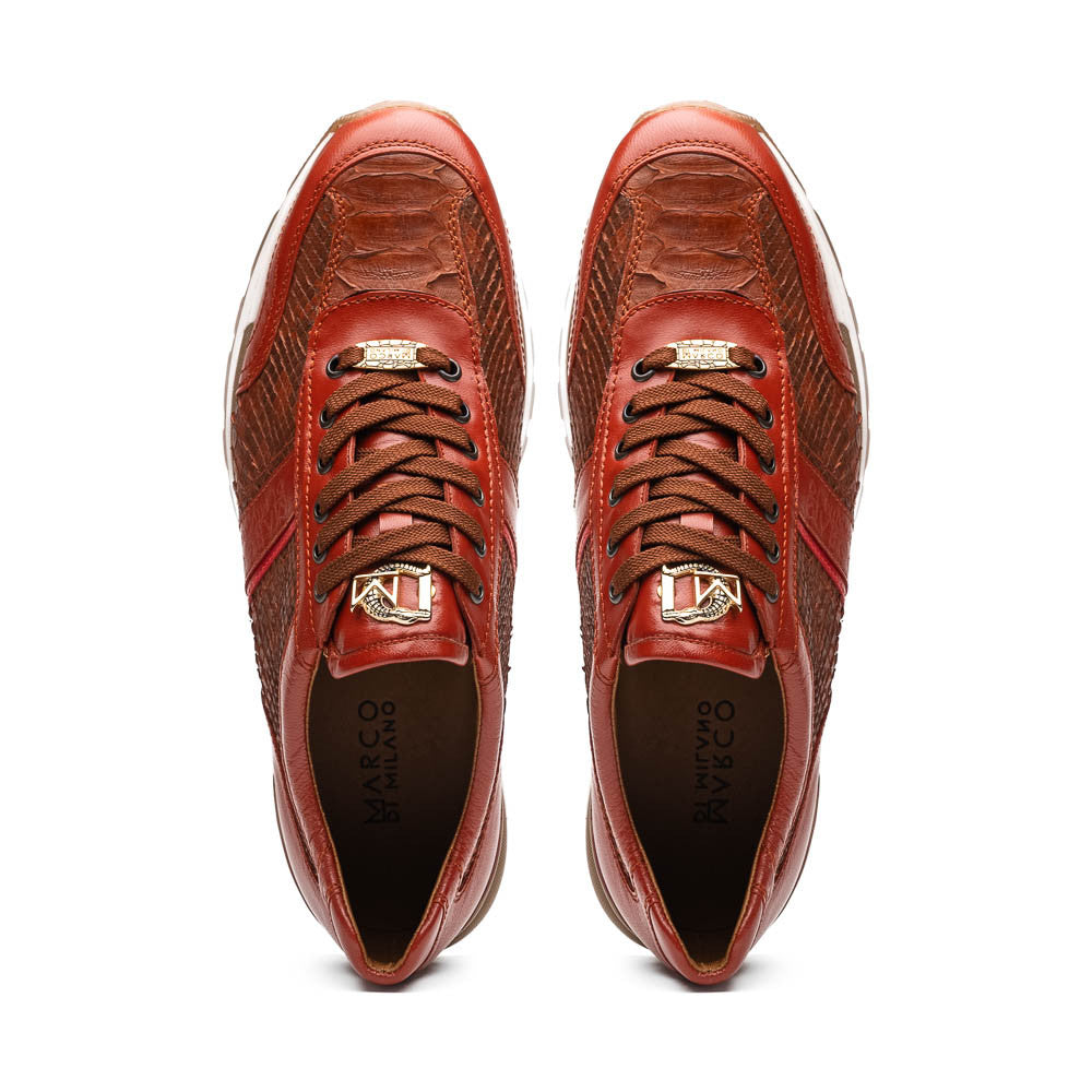 Marco Di Milano BRESCIA Cognac PYTHON Sneakers