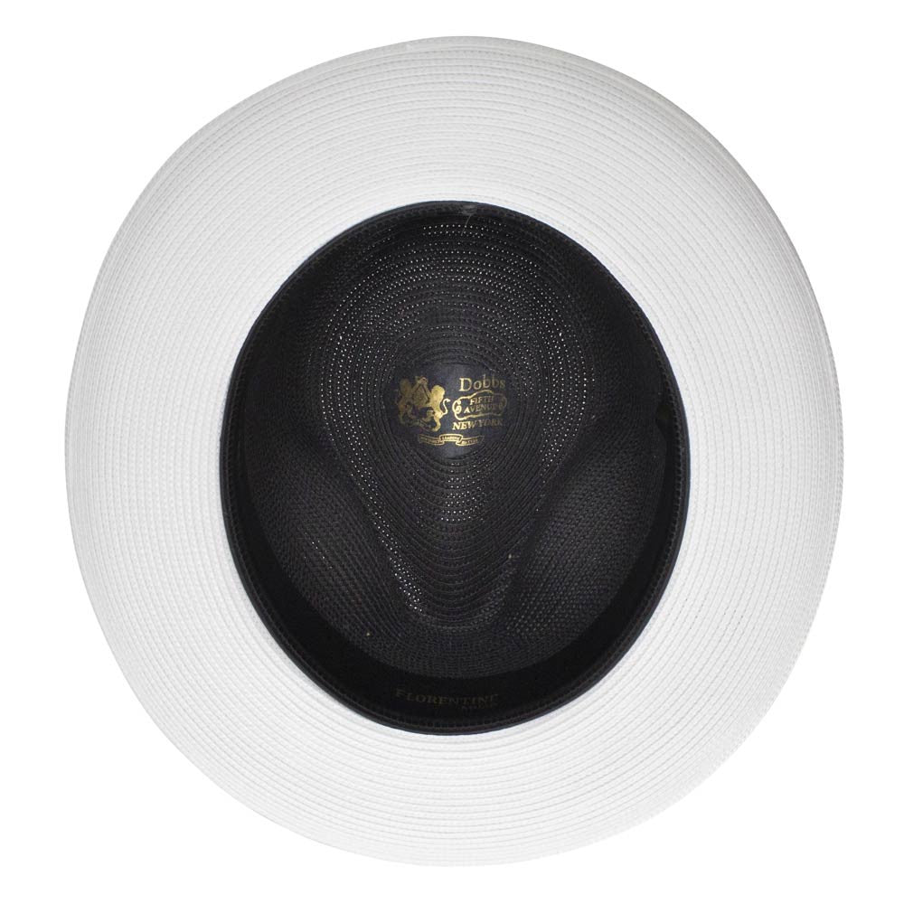 Dobbs Toledo Milan Straw Hat in Black/White