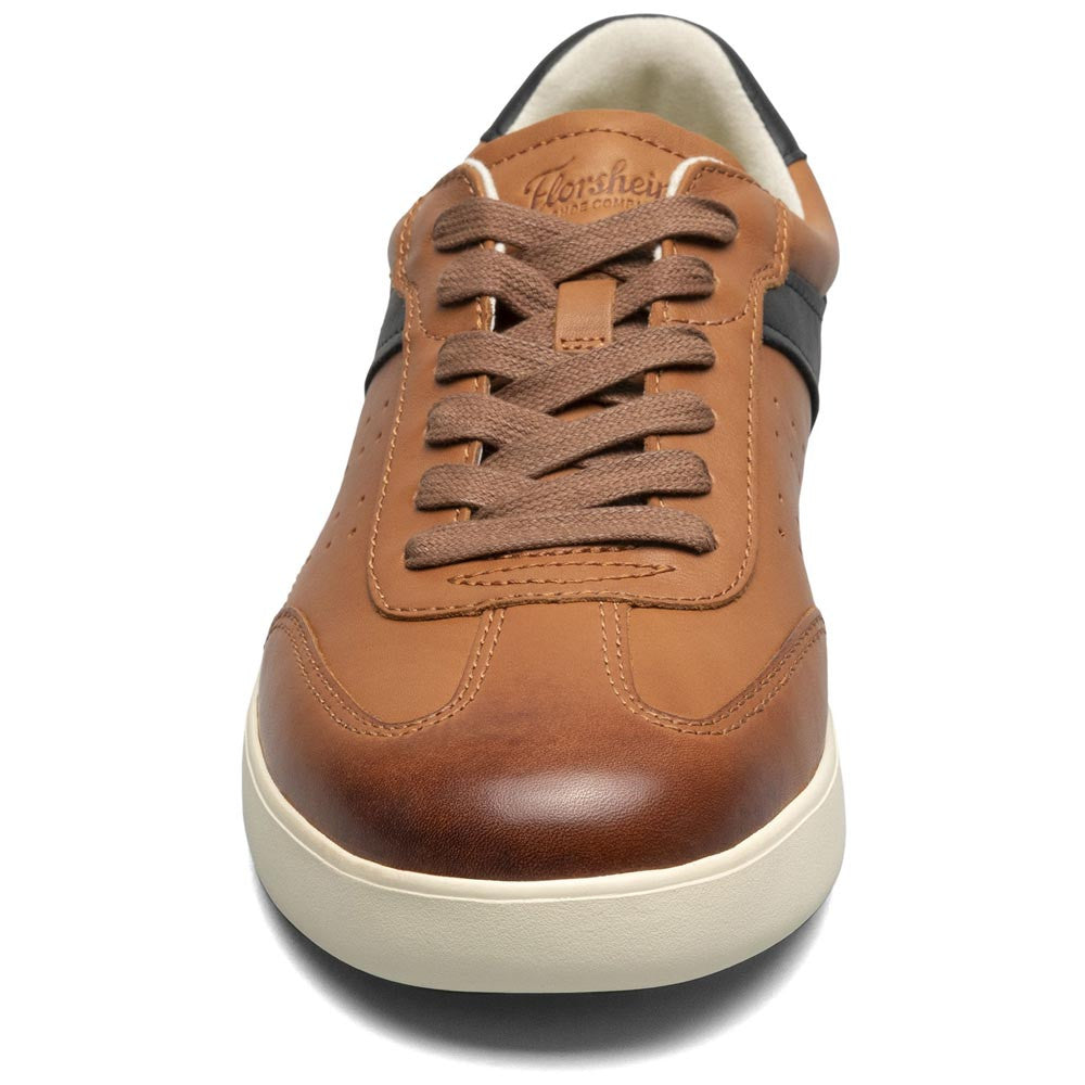 Pace T-Toe Lace Up Casual Sneaker | Florsheim Cognac Dress Sneakers for Men