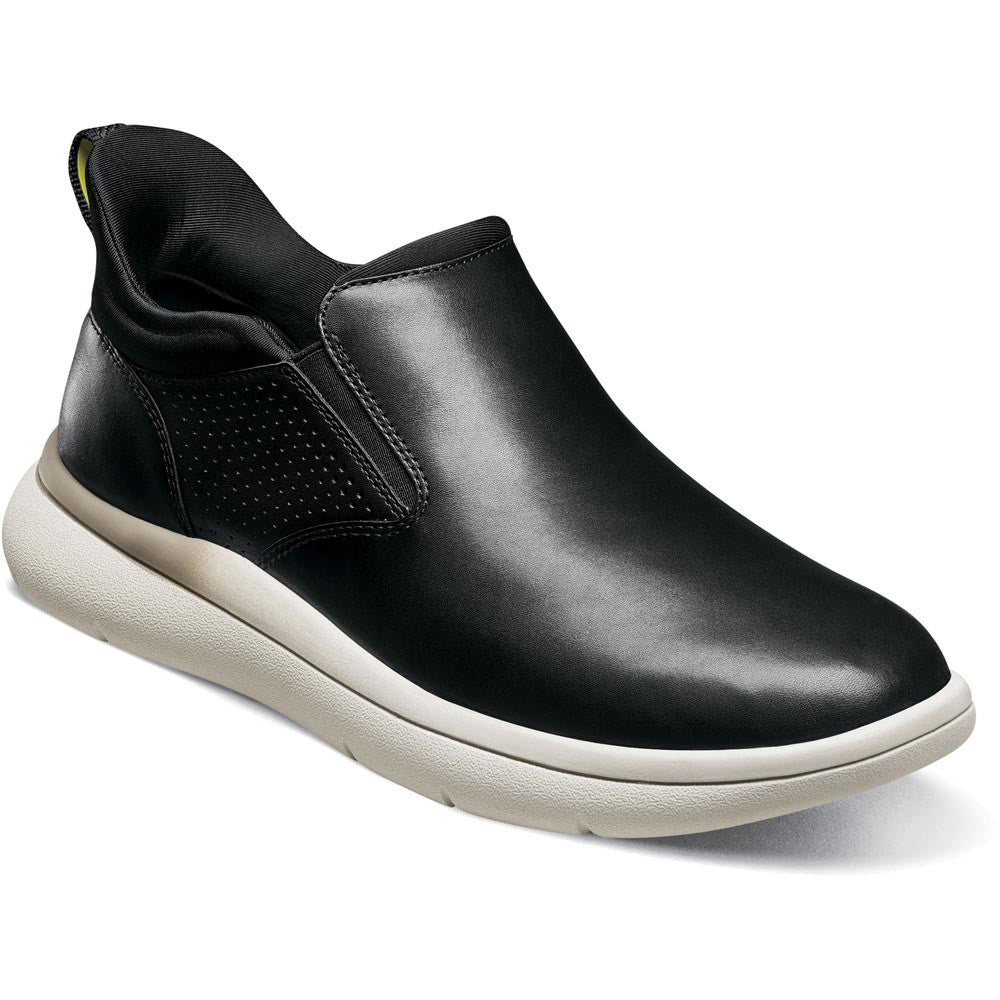 Florsheim Fleet Black Smooth Leather Plain Toe Casual Hybrid Shoes (US Men Size)
