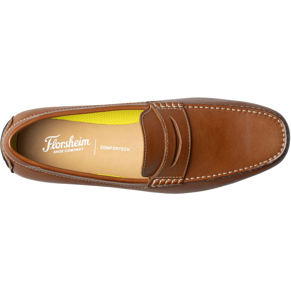 Florsheim Motor Cognac Smooth Moc Toe Penny Driver Men's Shoes