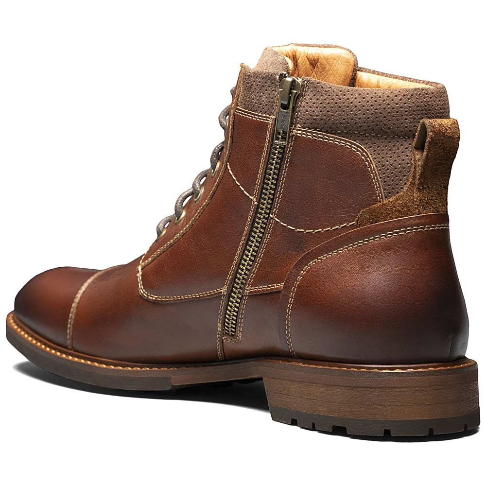 Lodge Cap Toe Lace Up Boot | Florsheim Chestnut Dress Boots for Men