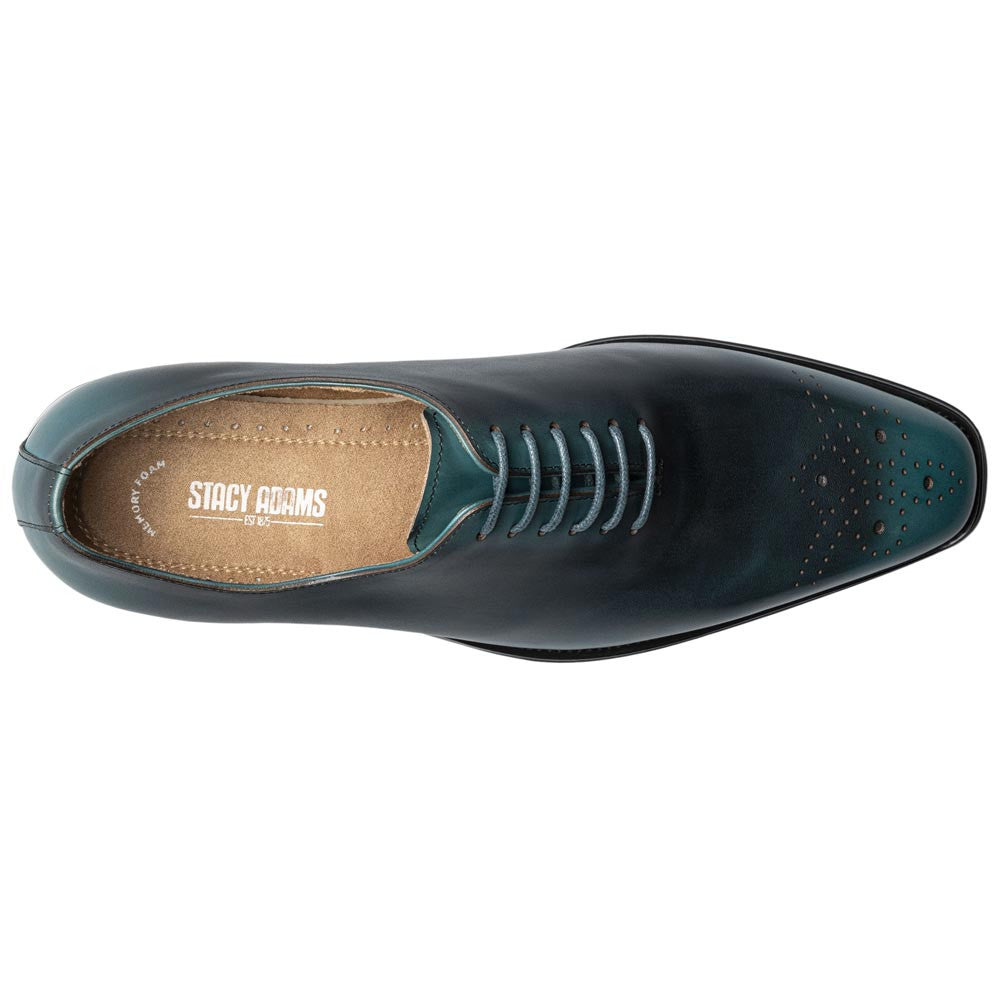 Hallquist Plain Toe Oxford | Stacy Adams Dress Shoes in Turquoise for Men
