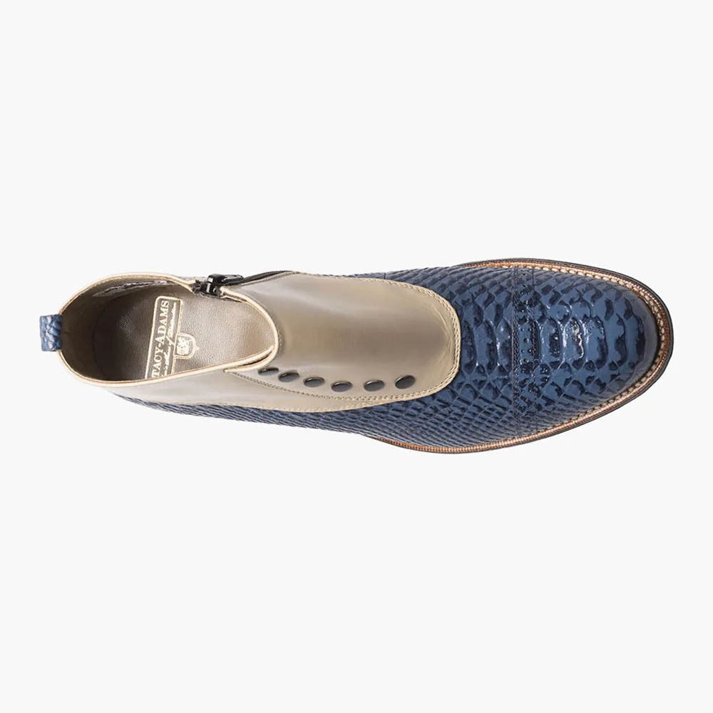 Stacy Adams MADISON Multi Blue Spectator Spat Cap Toe Demi Boots
