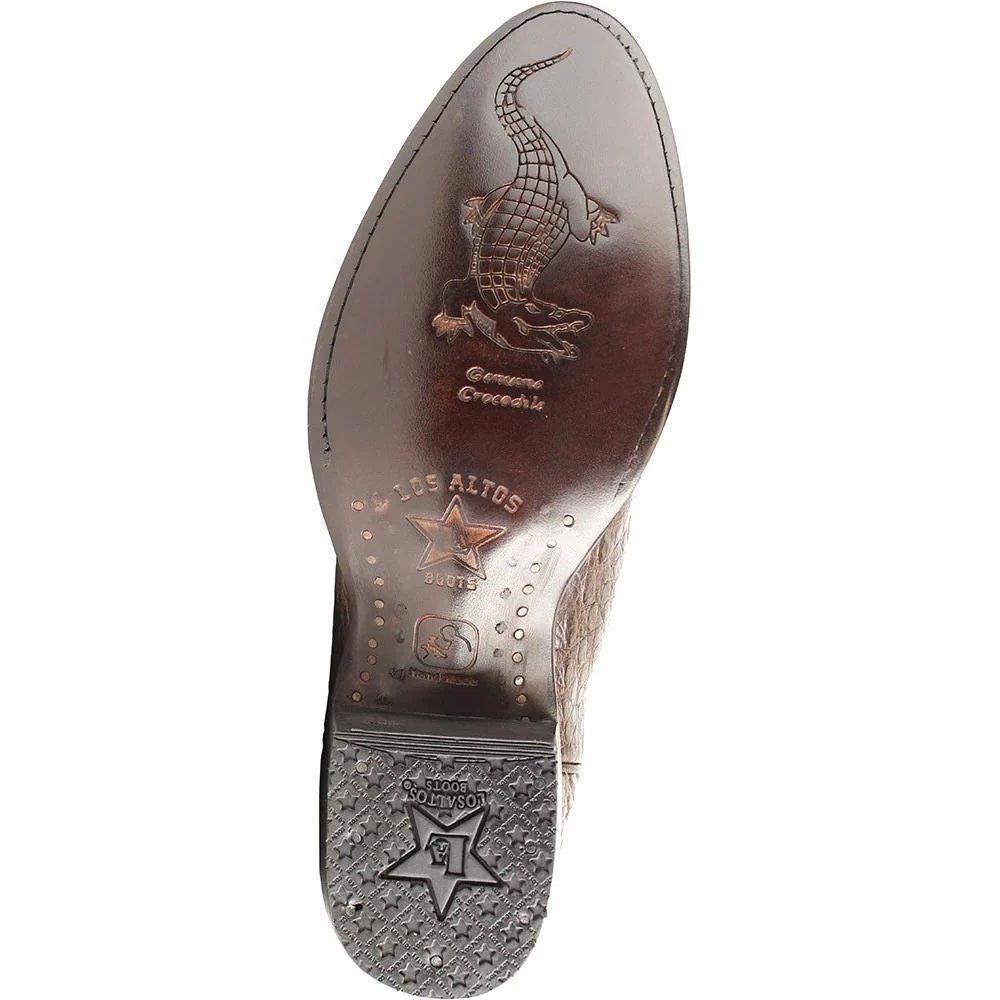 Los Altos Brown Genuine Caiman Crocodile Belly Skin