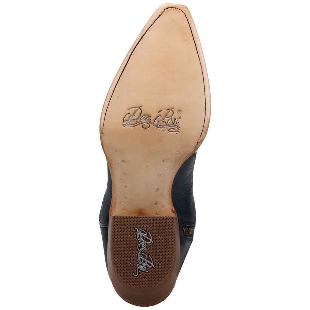 Dan Post America 250 Blue Leather Snip Toe Western Cowgirl Boots