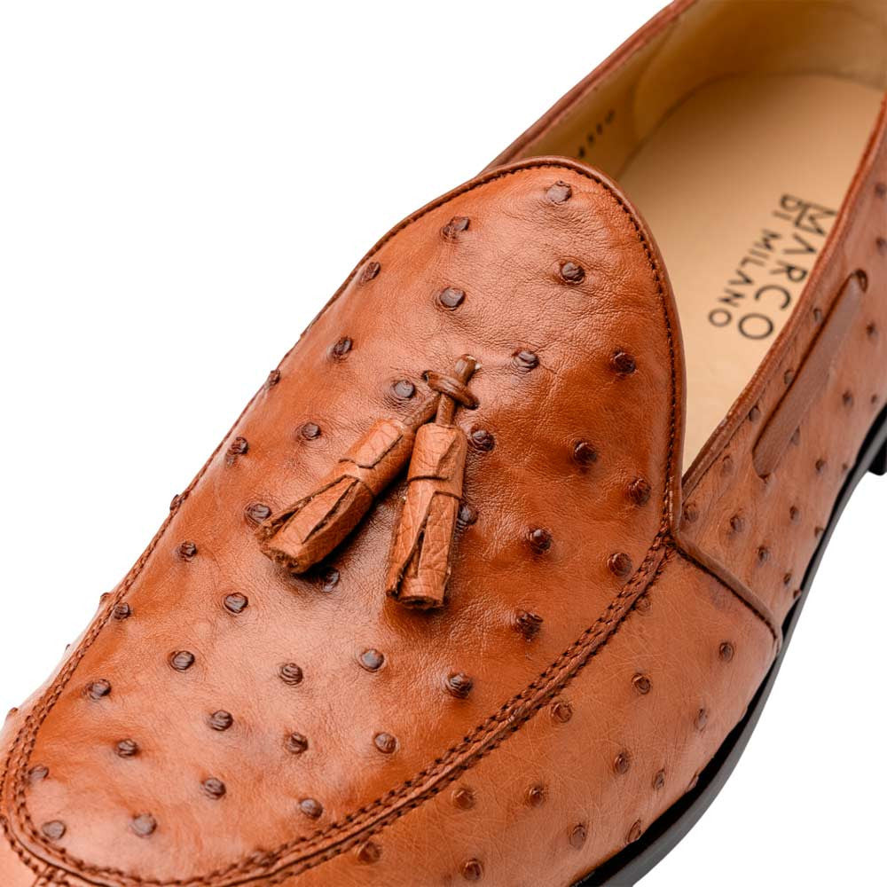 Marco Di Milano Aubiere Cognac Ostrich Loafers