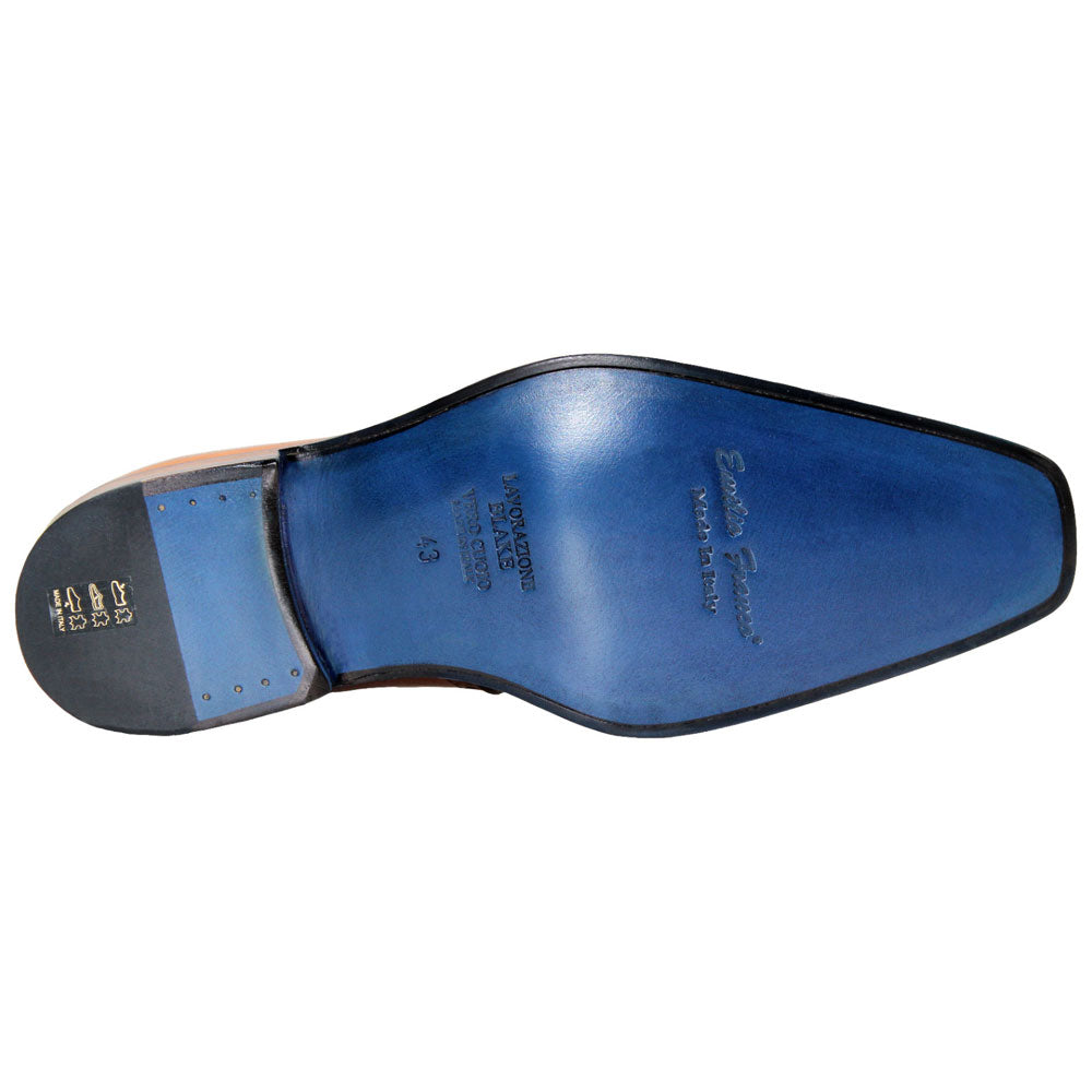 EMILIO FRANCO Marco Gold Calf-Skin Leather Oxfords Shoes