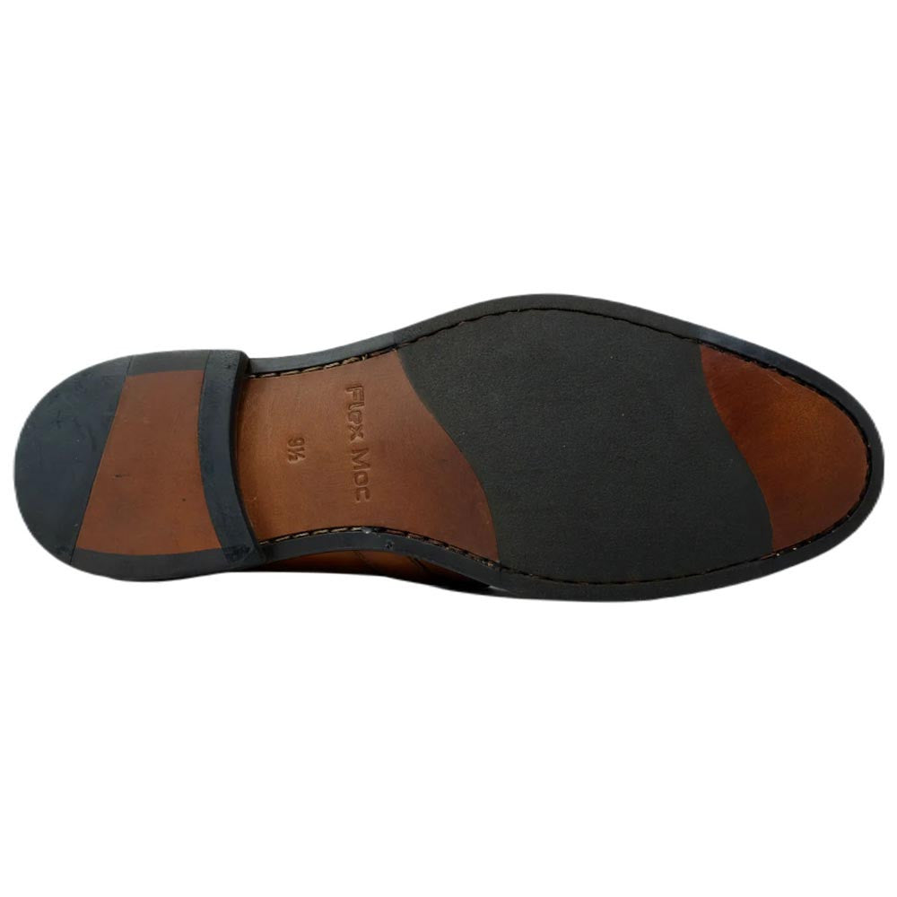 Alan Payne Daytona Cognac Leather Sole Loafers