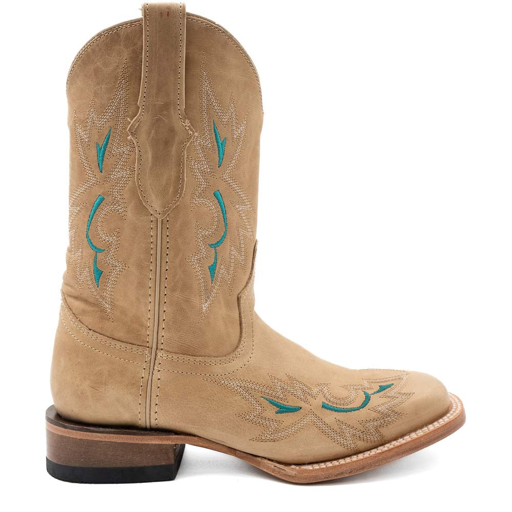 Ferrini Women’s Betsy Tan Square Toe Leather Cowboy Boots