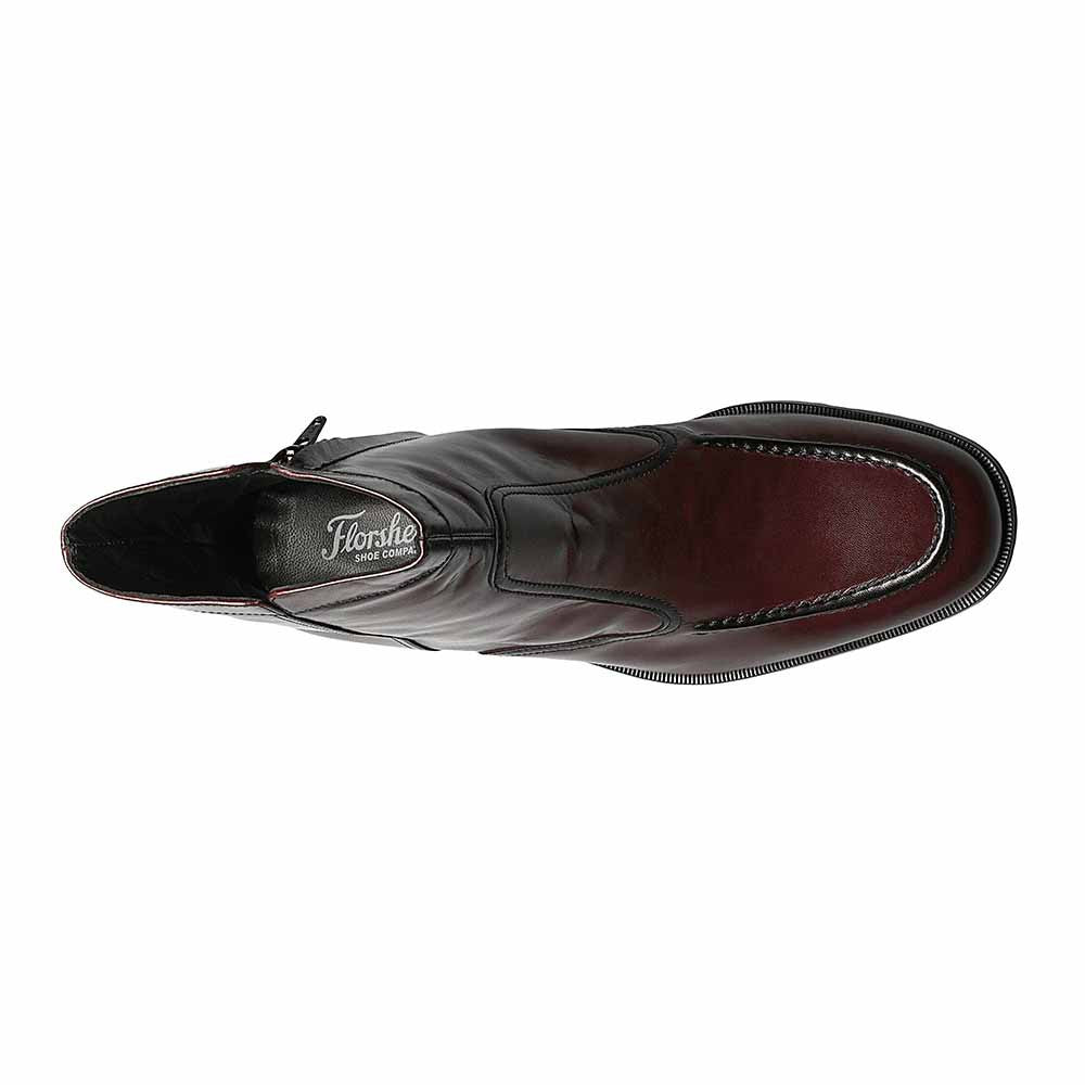 Florsheim Essex Zipper Black Cherry Moc Toe Boots