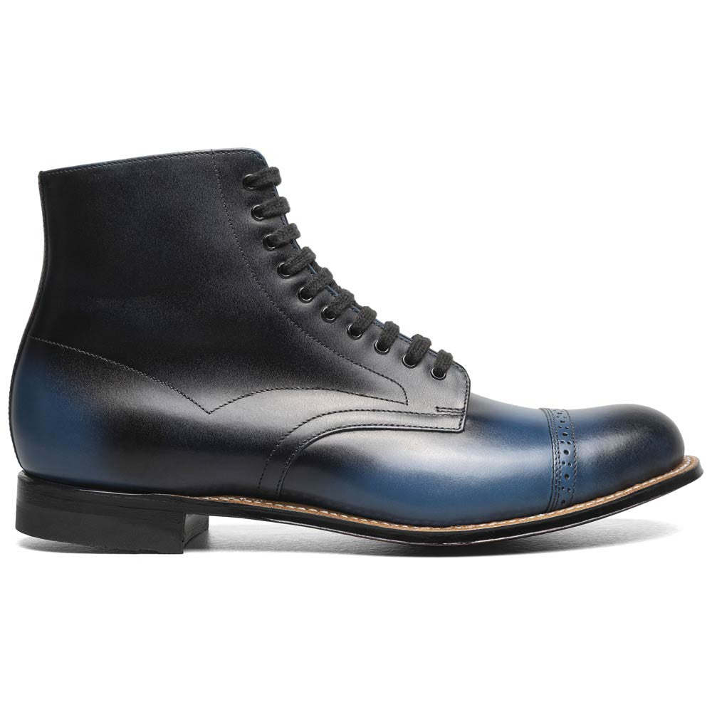 Stacy Adams Madison Blue Anaconda Print Leather Cap Toe Boots (USA Men Size)