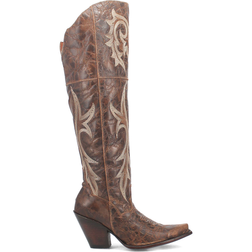 Dan Post Women's Brown Jilted 20” Snip Toe Over-the-Knee Boot