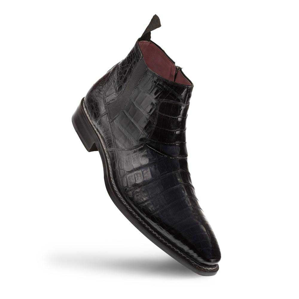 Mezlan Men's Blackmore Genuine Crocodile Dress Boot in Black