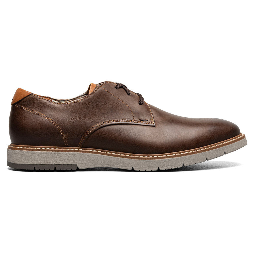 Florsheim Vibe Brown CH Smooth Leather Plain Toe Derby Dress Shoe (USA Men Size)