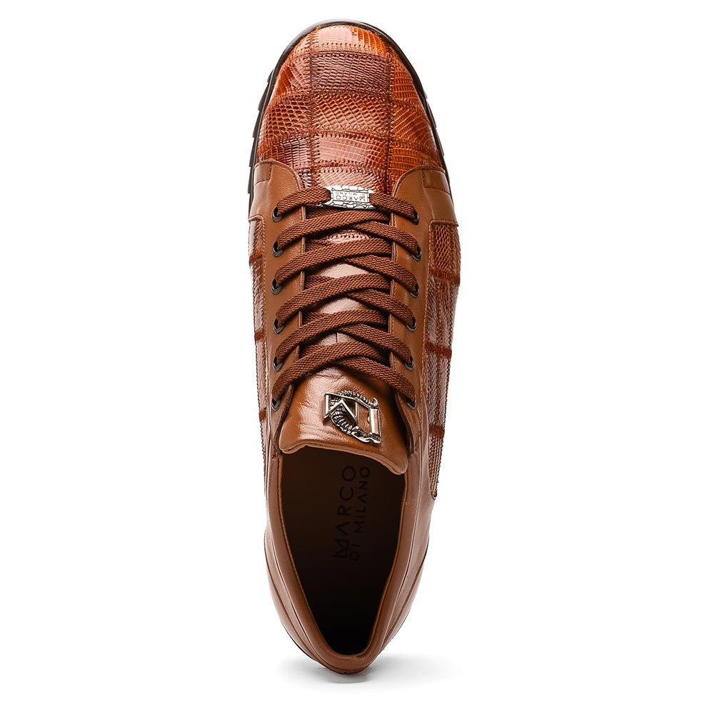 Marco Di Milano Bari Cognac Lizard Sneakers