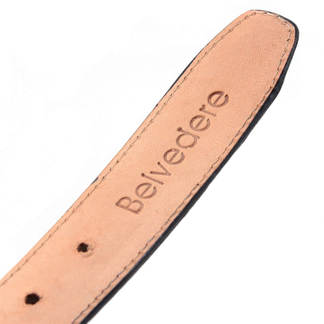 Belvedere Men's Black Ostrich Leg Belt