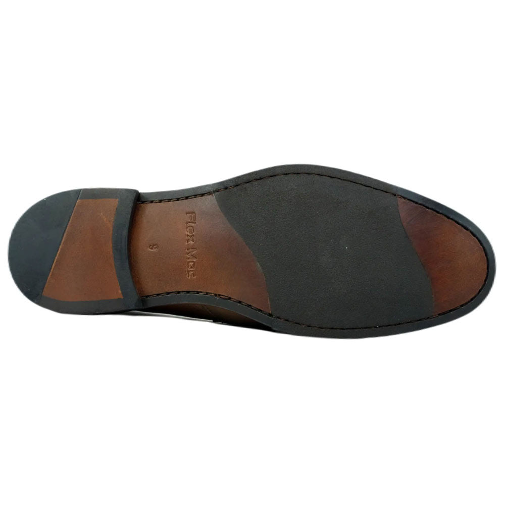 Alan Payne Miami Brown Pebble Grain Bit Loafer - with Antique Gold Hardware