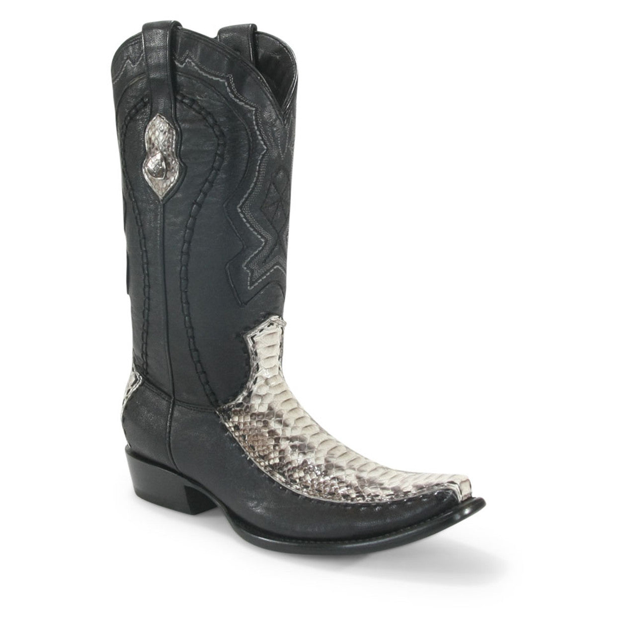 Wild West Natural Python & Deer Dubai Toe Boots