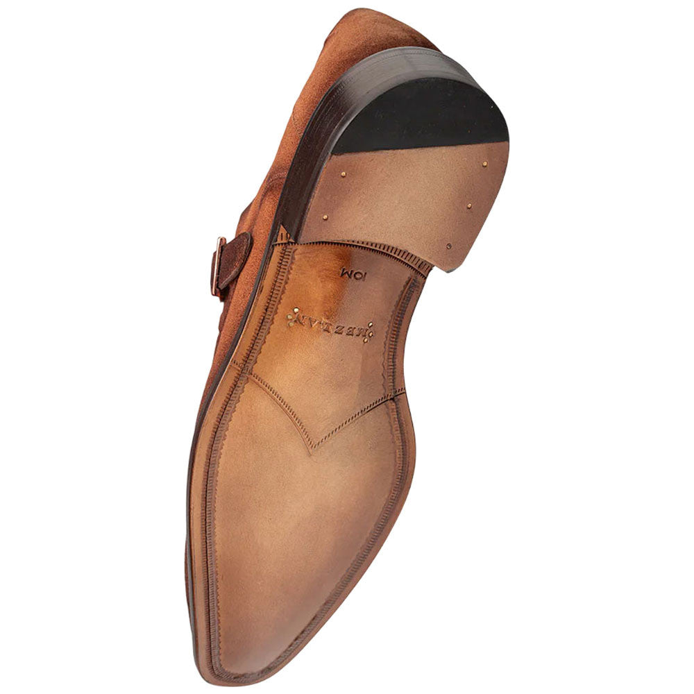 Albini Burnished Suede Sport Monk Strap | Mezlan Dress Shoes for Men