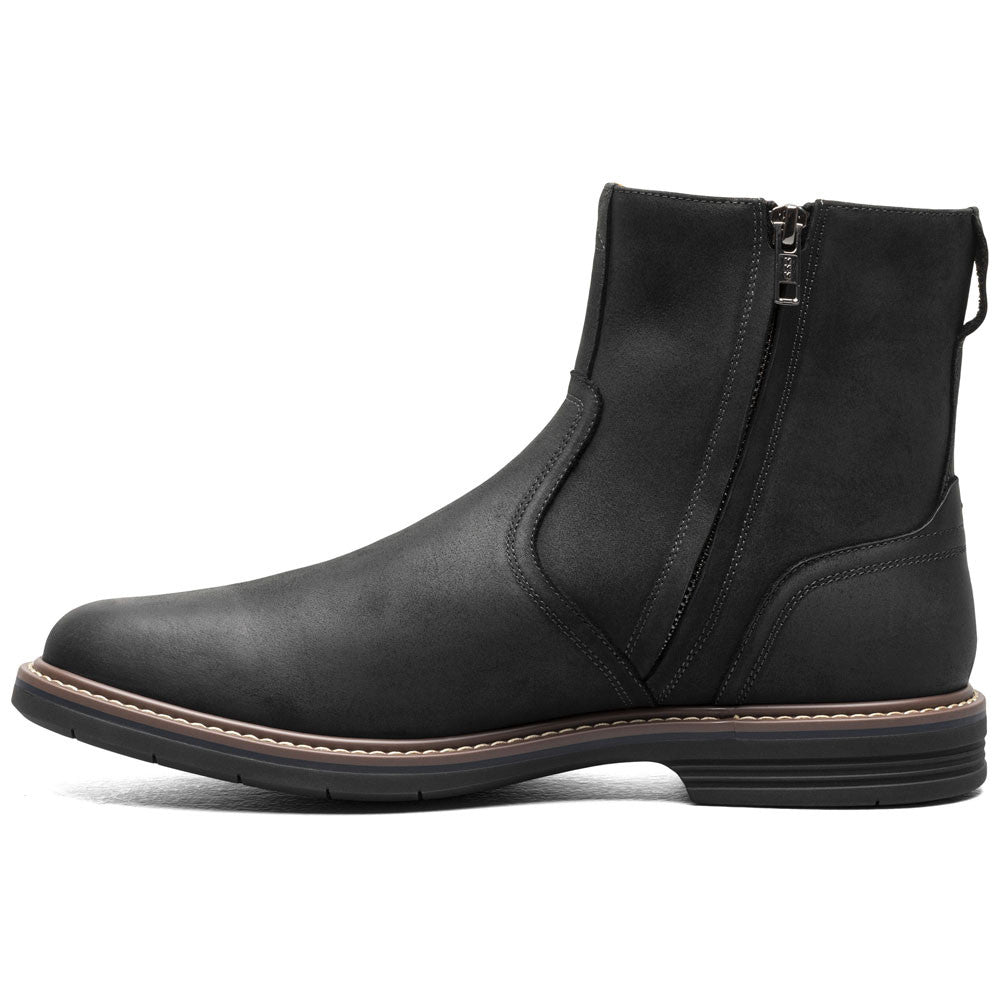 Norwalk PlainToe Side Zip Boot | Florsheim Black CH Dress Boots for Men