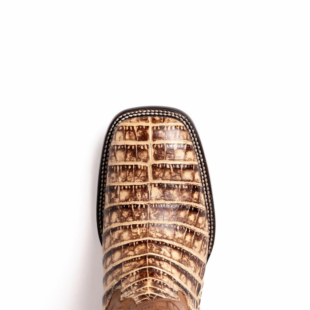 Tucson Genuine Caiman Belly Skin Stone Orix Cowboy Boot | Marco Di Milano Western Boots