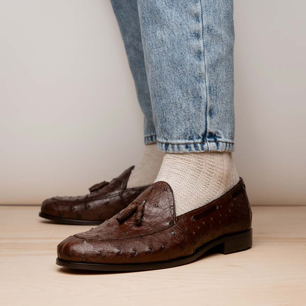 Marco Di Milano Aubiere Brown Ostrich Loafers