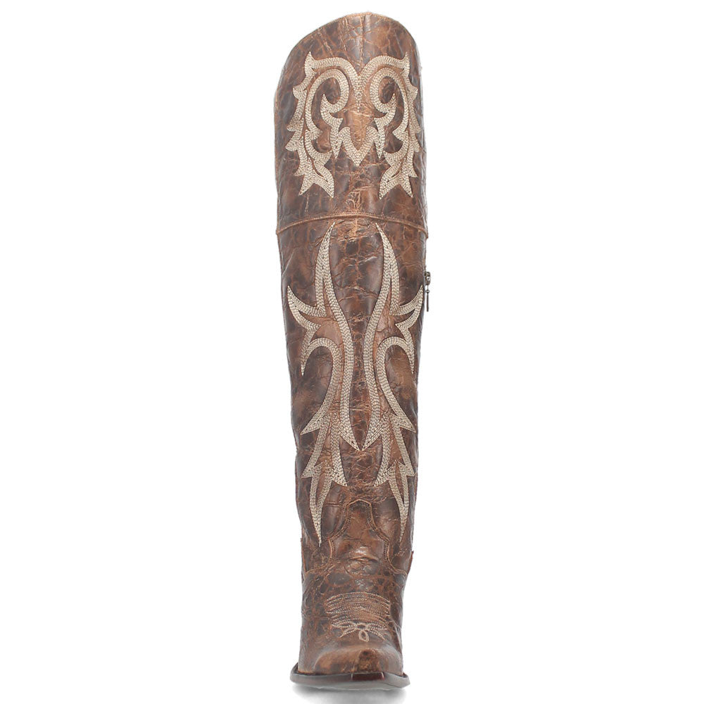 Dan Post Women's Brown Jilted 20” Snip Toe Over-the-Knee Boot