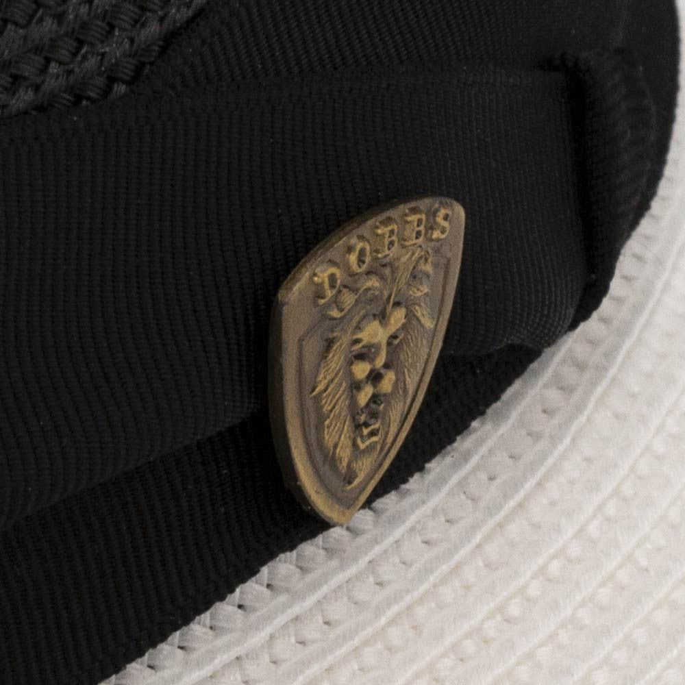 Dobbs Toledo Milan Straw Hat in Black/White