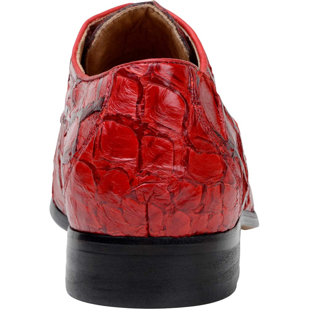 Belvedere Renzo Red Men’s Genuine Pirarucu Dress Shoes