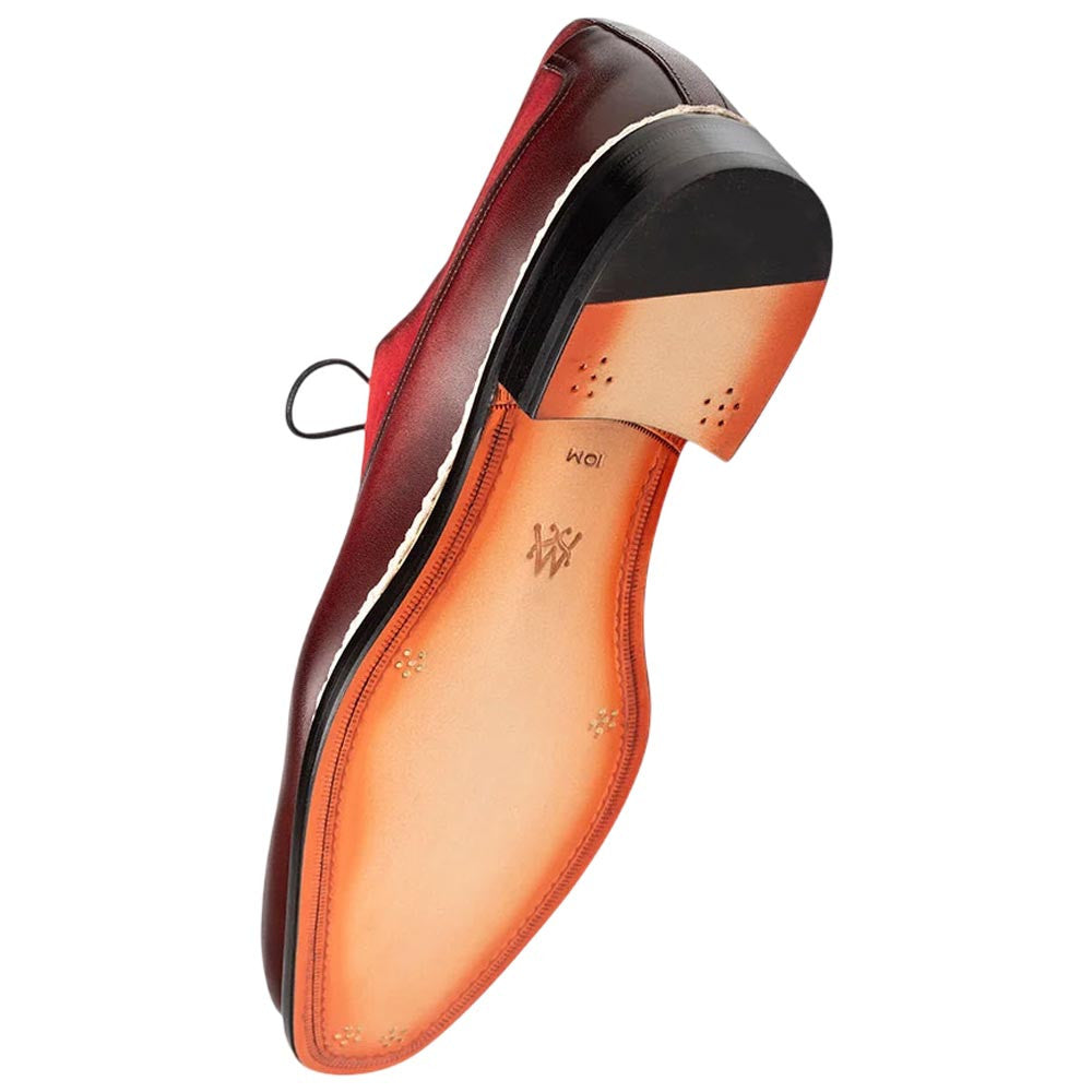 Mezlan Summit Men's Burgundy Calfskin & Suede Derby