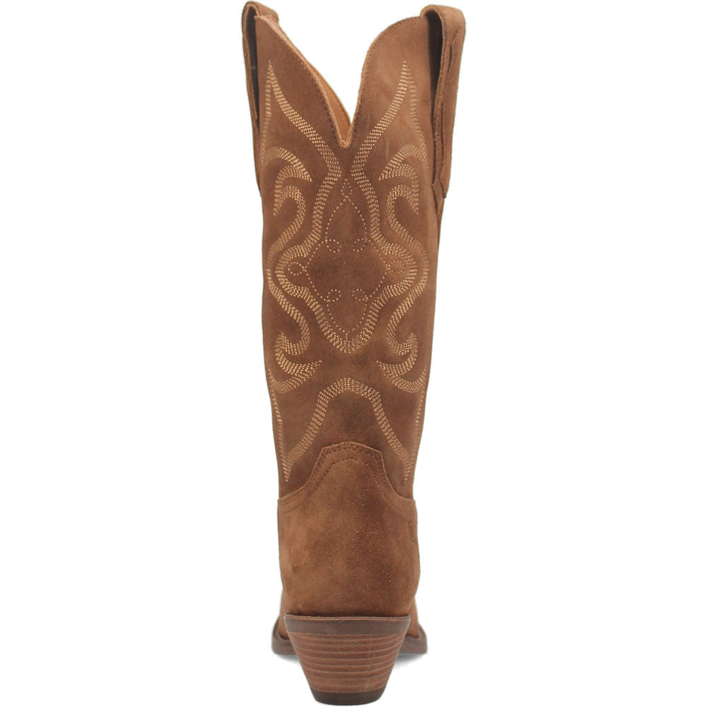 Dingo Suede Out of West Snip Toe Camel Western Boots for Women