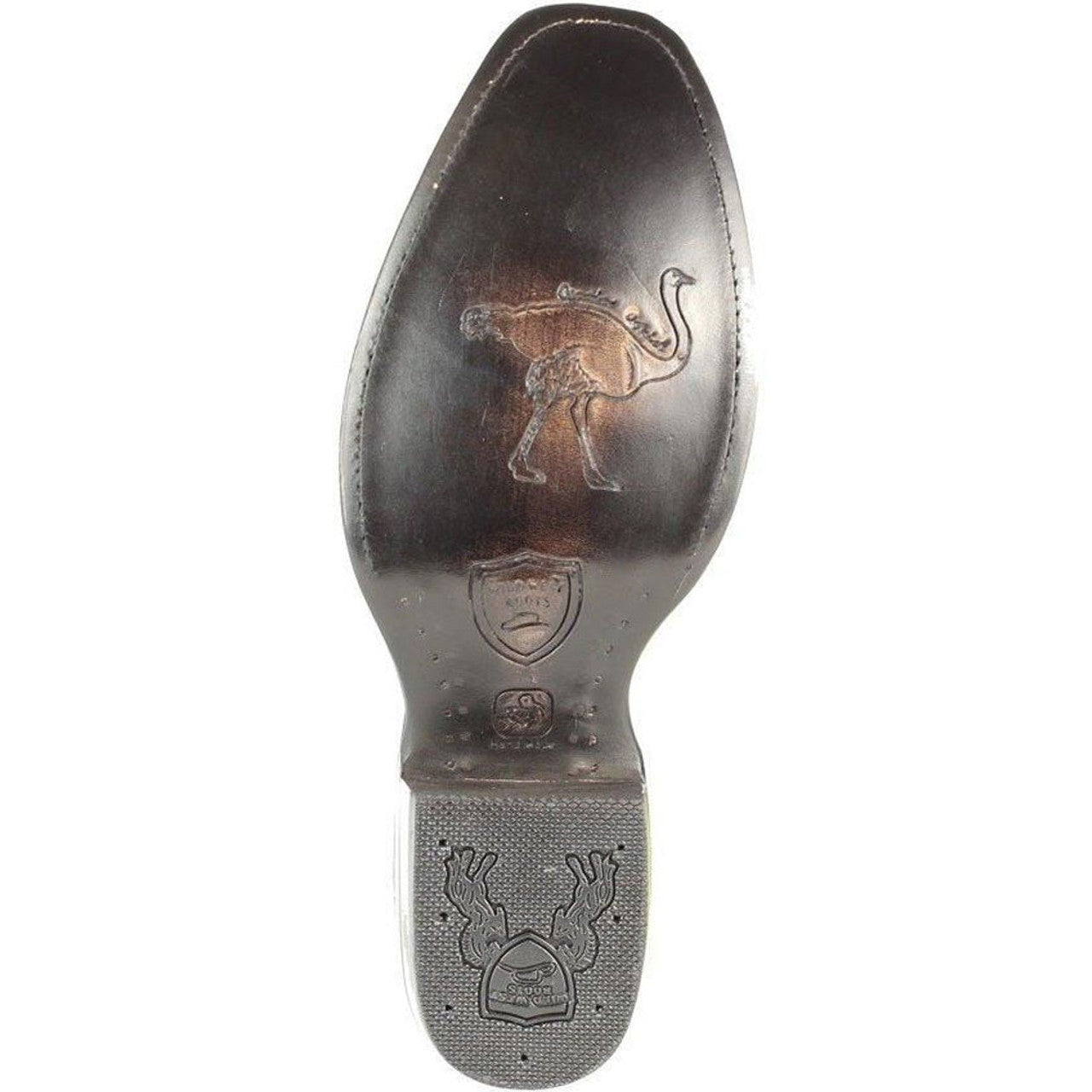 Wild West Brown Textured Genuine Ostrich & Leather Boots