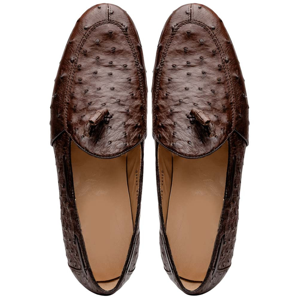 Marco Di Milano Aubiere Brown Ostrich Loafers