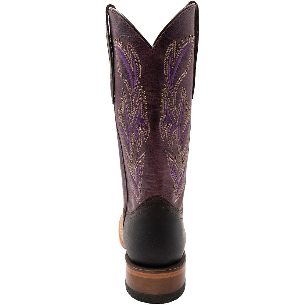 Ferrini Women’s Maggie Chocolate Square Toe Leather Cowboy Boots