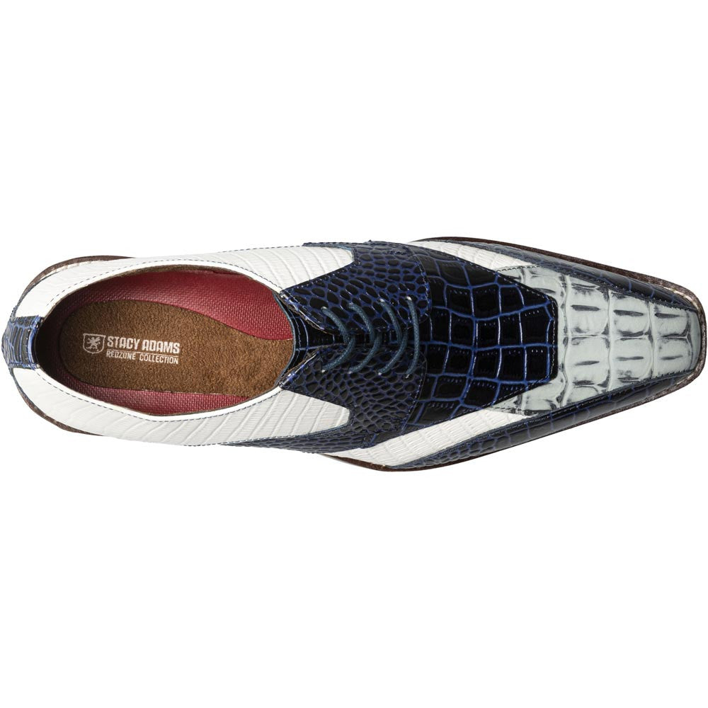 Stacy Adams Tristano Modified Bike Toe Oxford in Blue