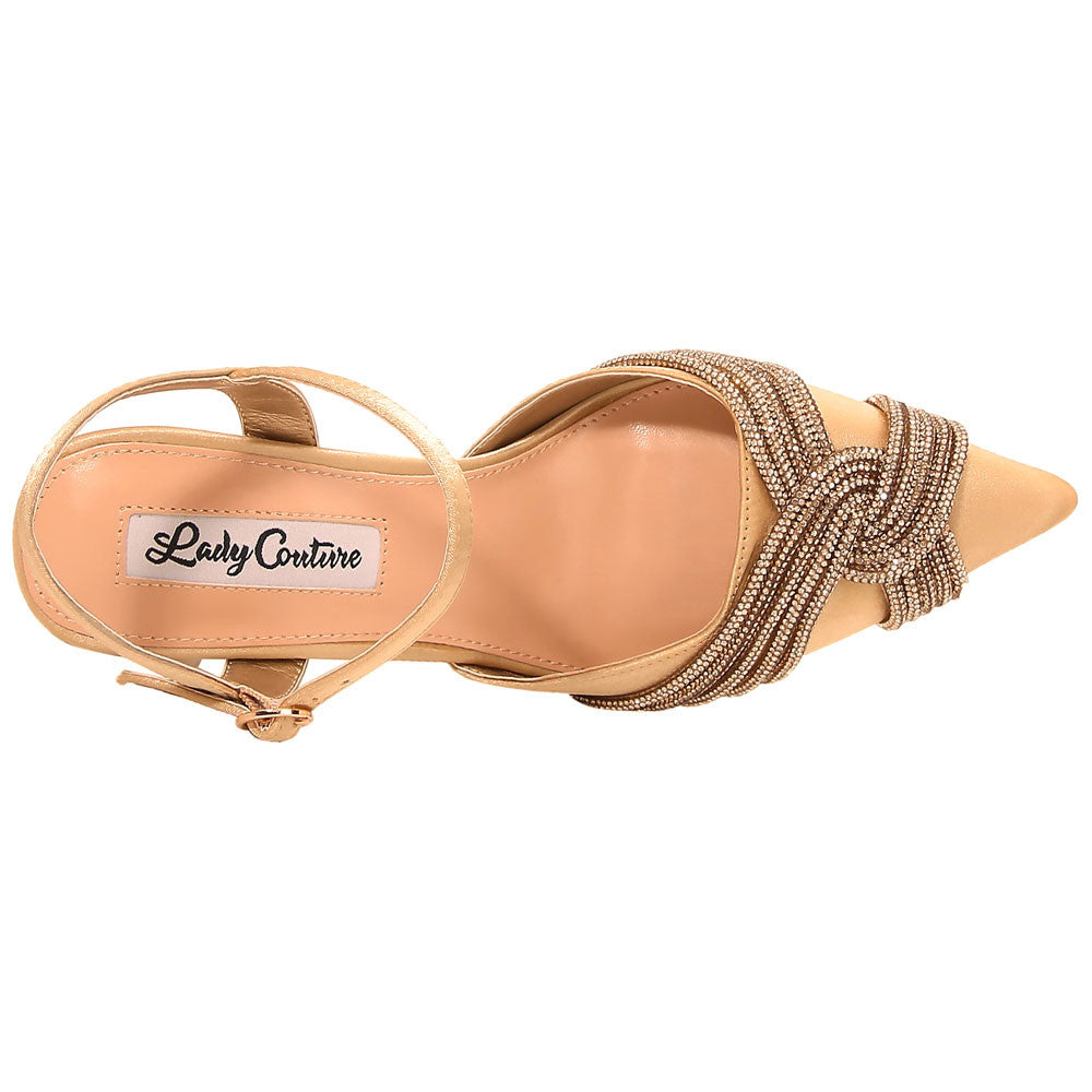 Lady Couture Fay 3.5” Pumps in Gold