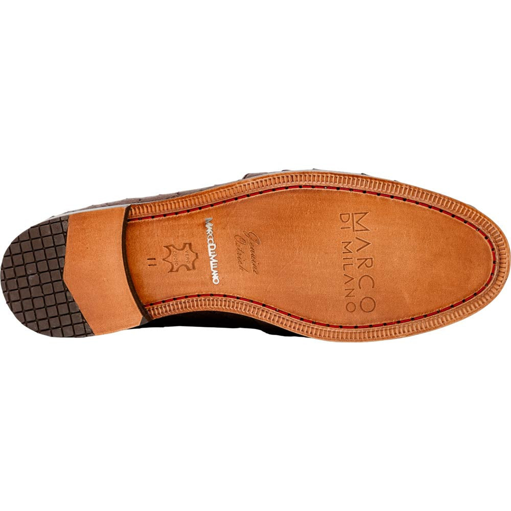 Marco Di Milano Aubiere Brown Ostrich Loafers