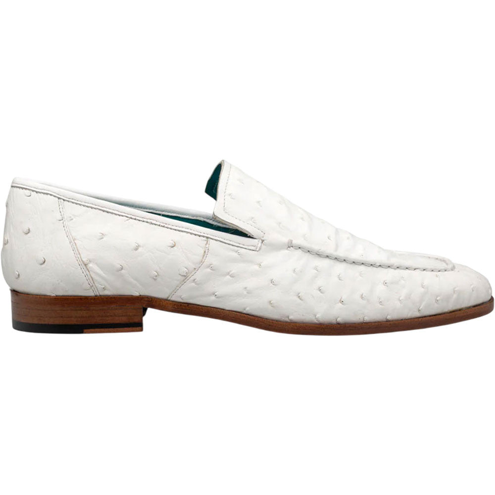 Mezlan Men’s Menor White Genuine Ostrich Slip-On