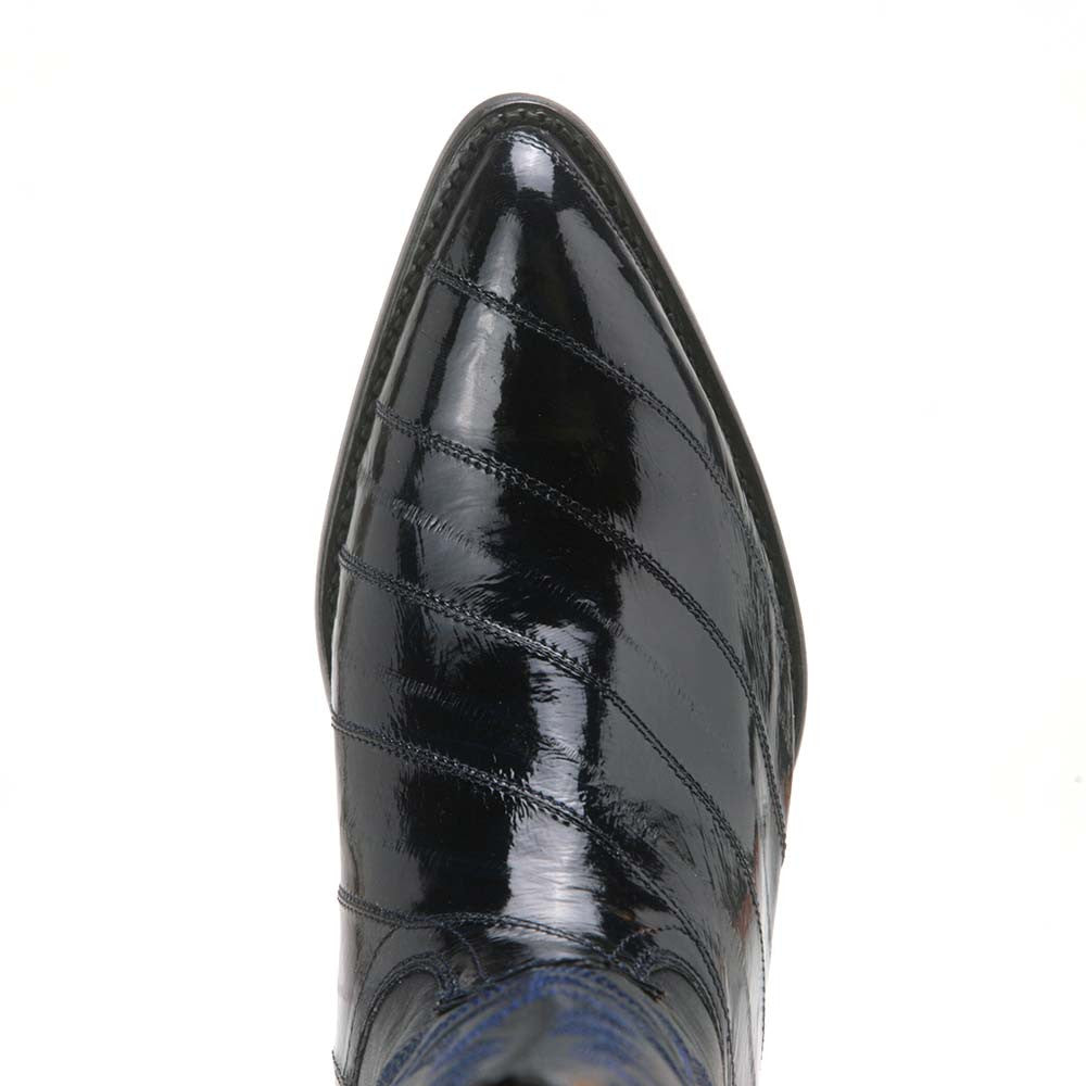 Los Altos Navy Eel Skin J-Toe