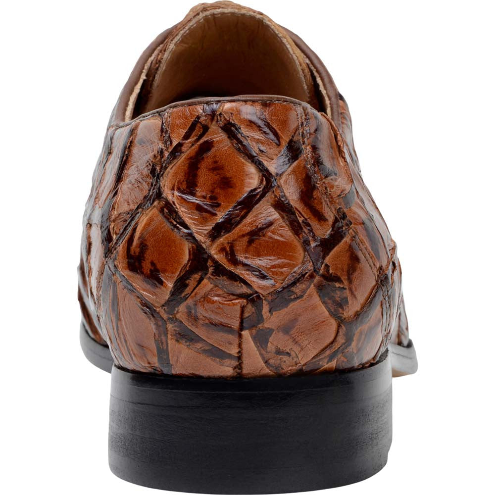Belvedere Renzo Almond Men’s Genuine Pirarucu Dress Shoes