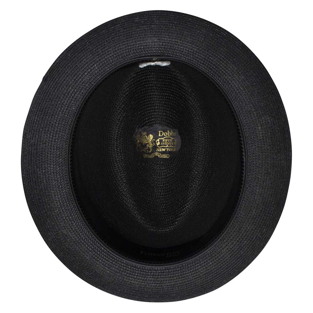 Dobbs Parker Black Florentine Milan Synthetic Straw Dress Hat