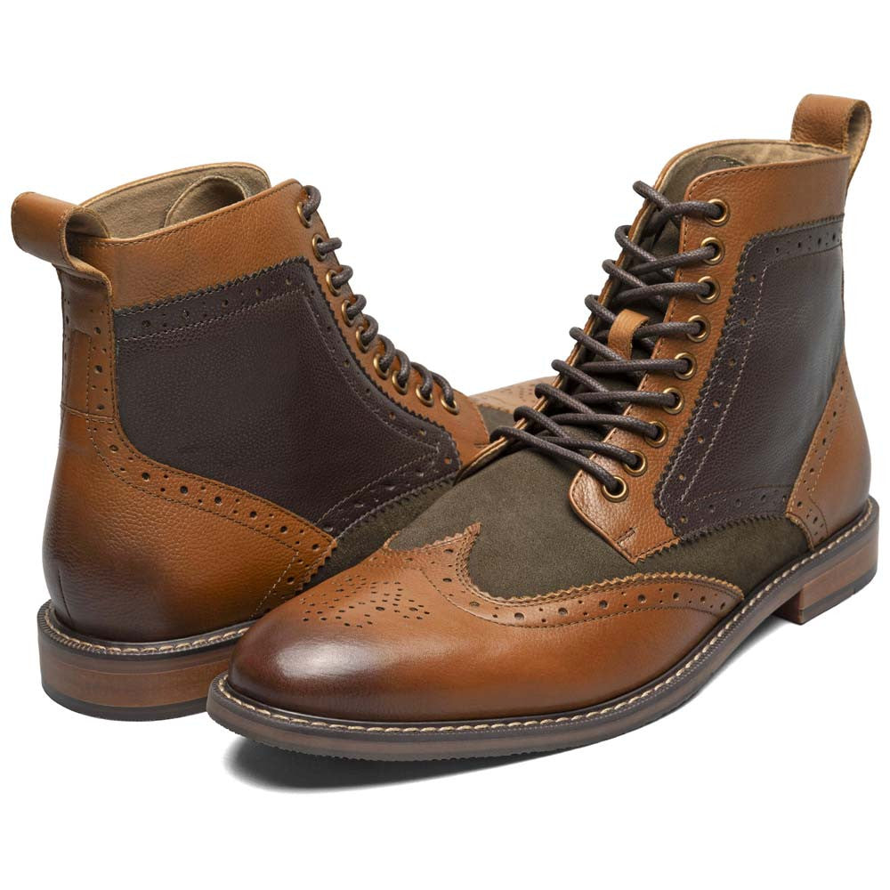 Finnegan Wingtip Lace Up Casual | Stacy Adams Casual Shoes in Olive Multi for Men