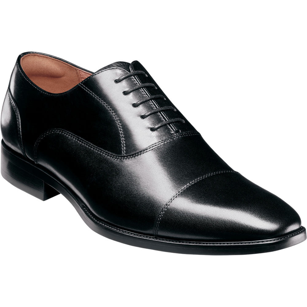 Florsheim Sorrento Black Lux Cap Toe Balmoral Oxford Men's Shoes